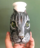Kitty Milk Bottles - Hand-Painted Porcelain