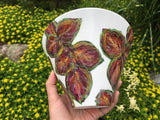 Large Hand-Painted Porcelain Flower Bowls