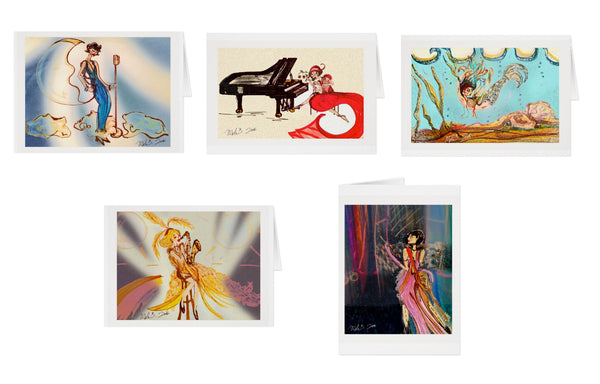 'DECO FEMME' Performers Series - NOTE CARD SET of 5