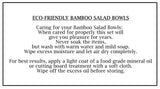 BAMBOO SALAD BOWLS, HAND-PAINTED Autumn Design