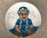 10.5" Round Custom Personalized Painted Plate