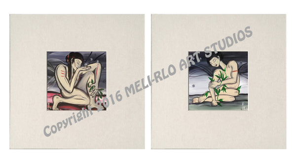 Matted Prints: "Conjure & Demure" SET of 2