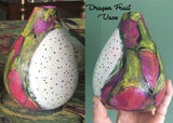 Hand-Painted Ceramic Fruit Vases