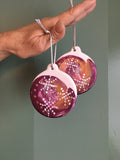 ORNAMENTS: Holiday Hand-Painted Festive Porcelain Ornaments by Meli-RLO