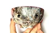 Woodland Creatures Collection, Hand-painted Porcelain Bowls.  FOX,  RACCOON, MOUSE, OWL