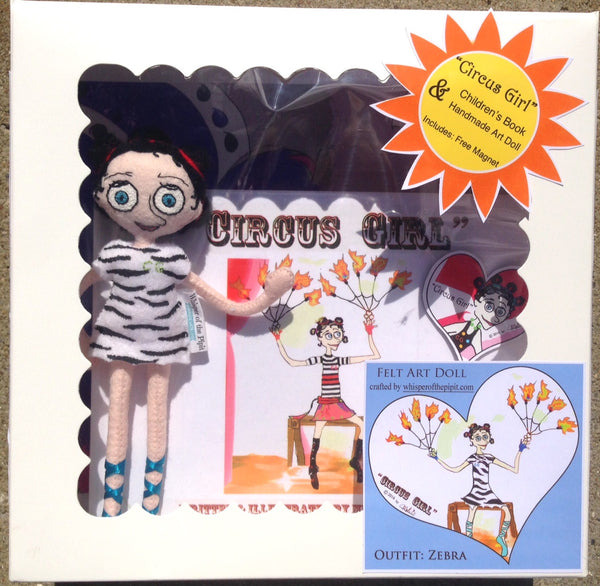 "Circus Girl" SET #2 - BOOK with Handmade ART DOLL!