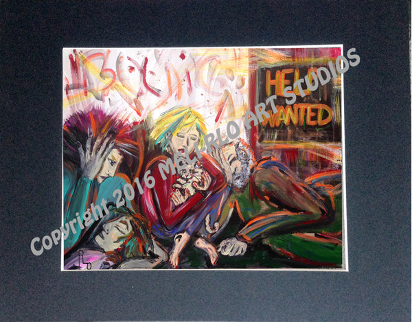 Matted Print : "HELP Wanted"