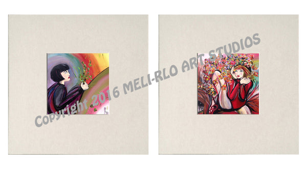 Matted Prints: "Withheld & Wishing" SET of 2