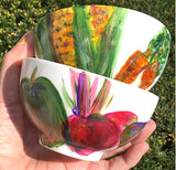 VEGGIE GARDEN Hand-Painted Porcelain Bowl Collection