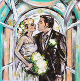 CUSTOM ORDER!   Special Occassion Portraits: Weddings, Anniversaries, Performance, Pets, etc.. / Acrylic on Canvas