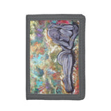 Colorful Nylon Wallets with Original Unique Paintings on Covers, Women