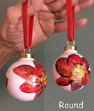 ORNAMENTS: Holiday Hand-Painted Festive Porcelain Ornaments by Meli-RLO