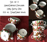 Hand-Painted Porcelain Holly Berry Collection
